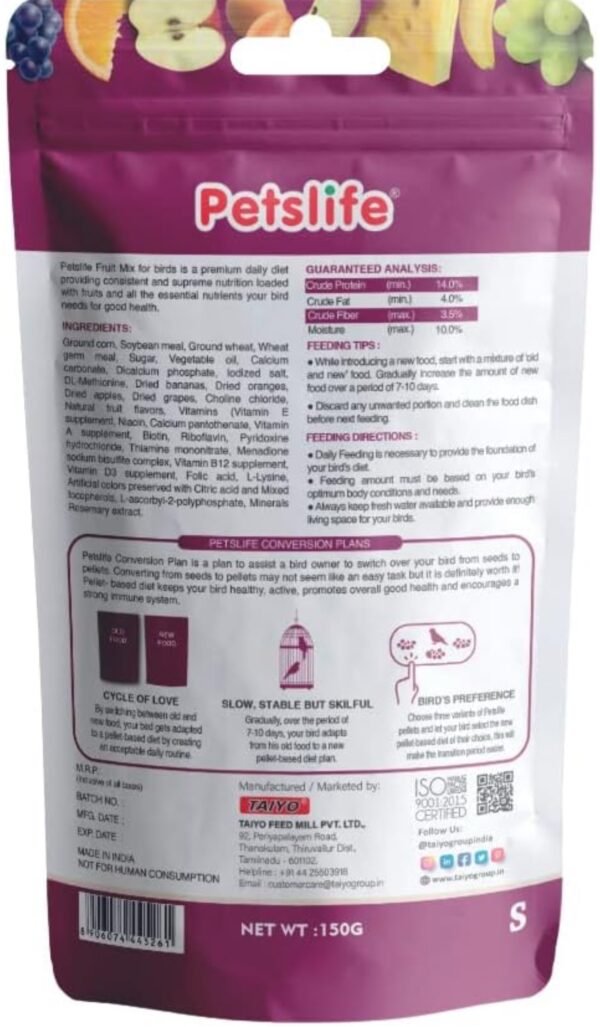 Petslife Fruitmix Small Bird Food - Image 2